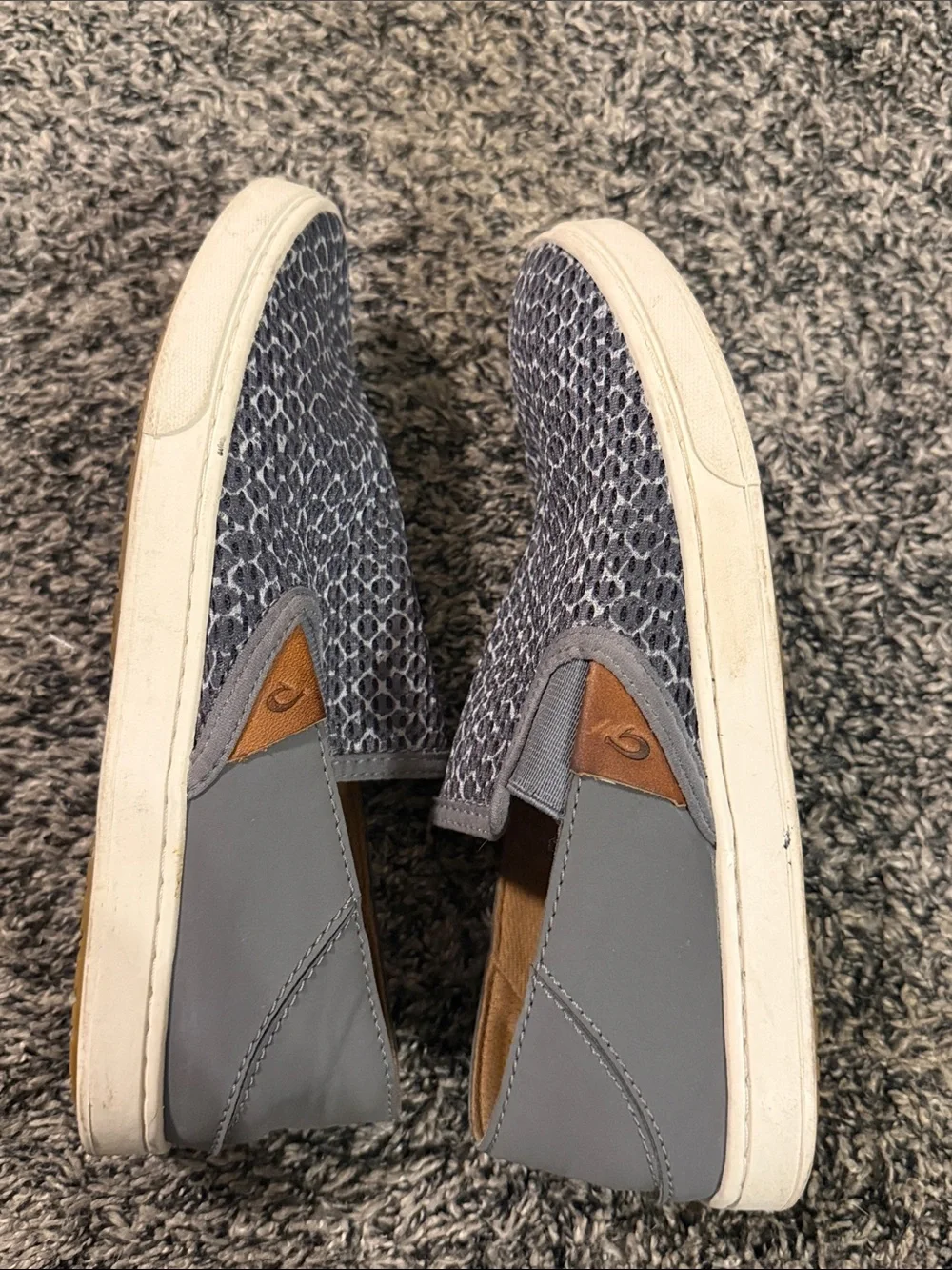 OluKai Women’s Size 6 Gray Pehuea Slip On Sneakers Casual Shoes